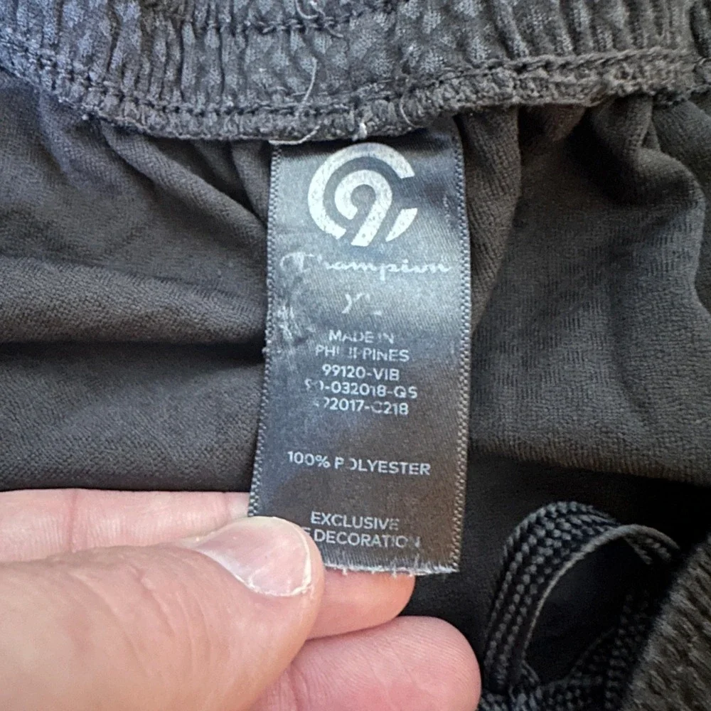 Champion C9 Mens Athletic Shorts Black Grey Textured Mesh XL 8in‎ Inseam